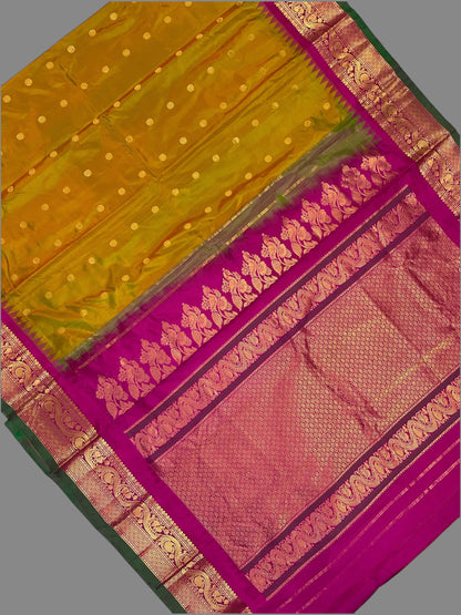 Shilpi  Border Golden Brown Pure Silk Saree