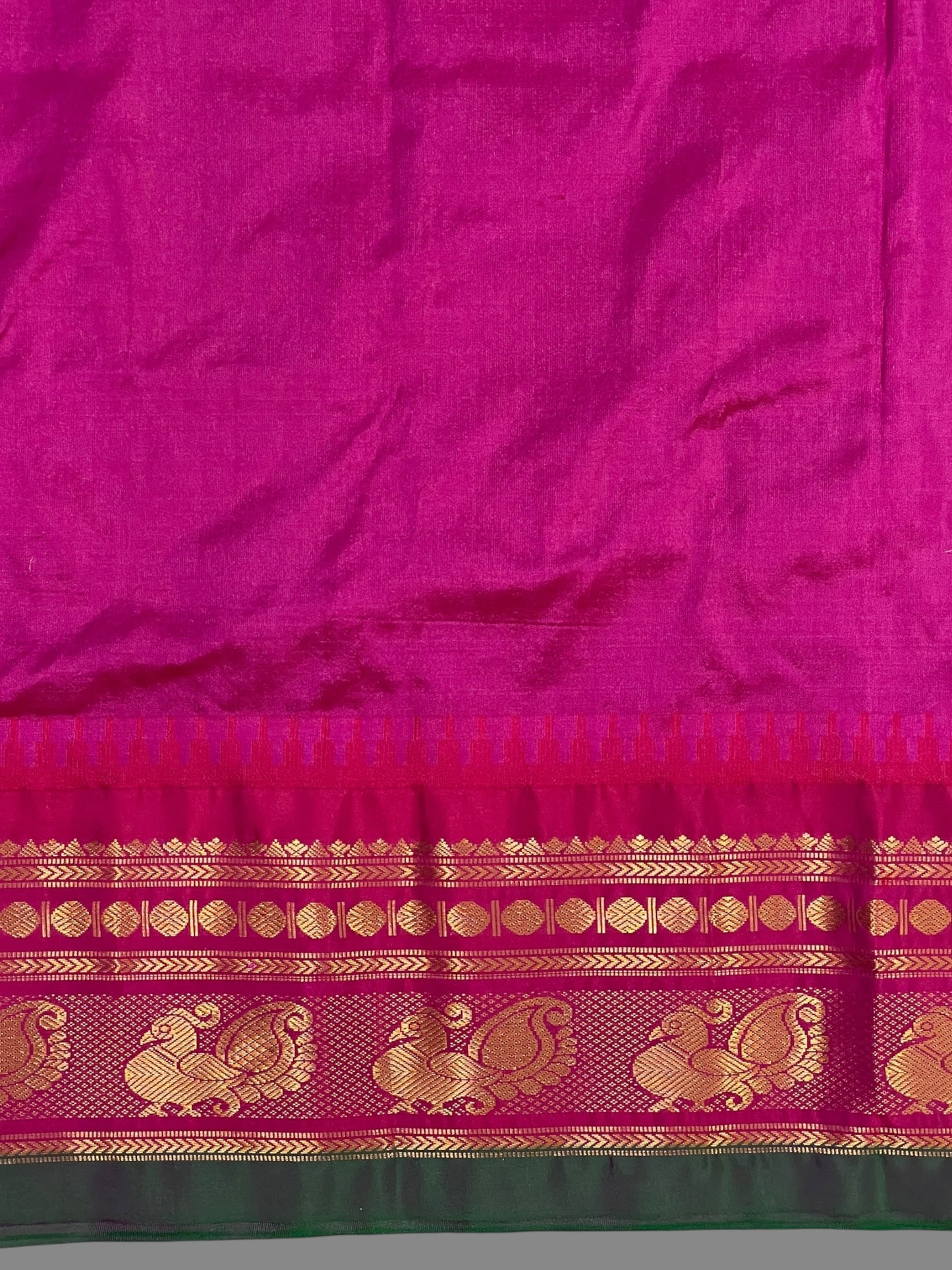 Mahalaxmi Border Brinjal  Pure Silk Saree