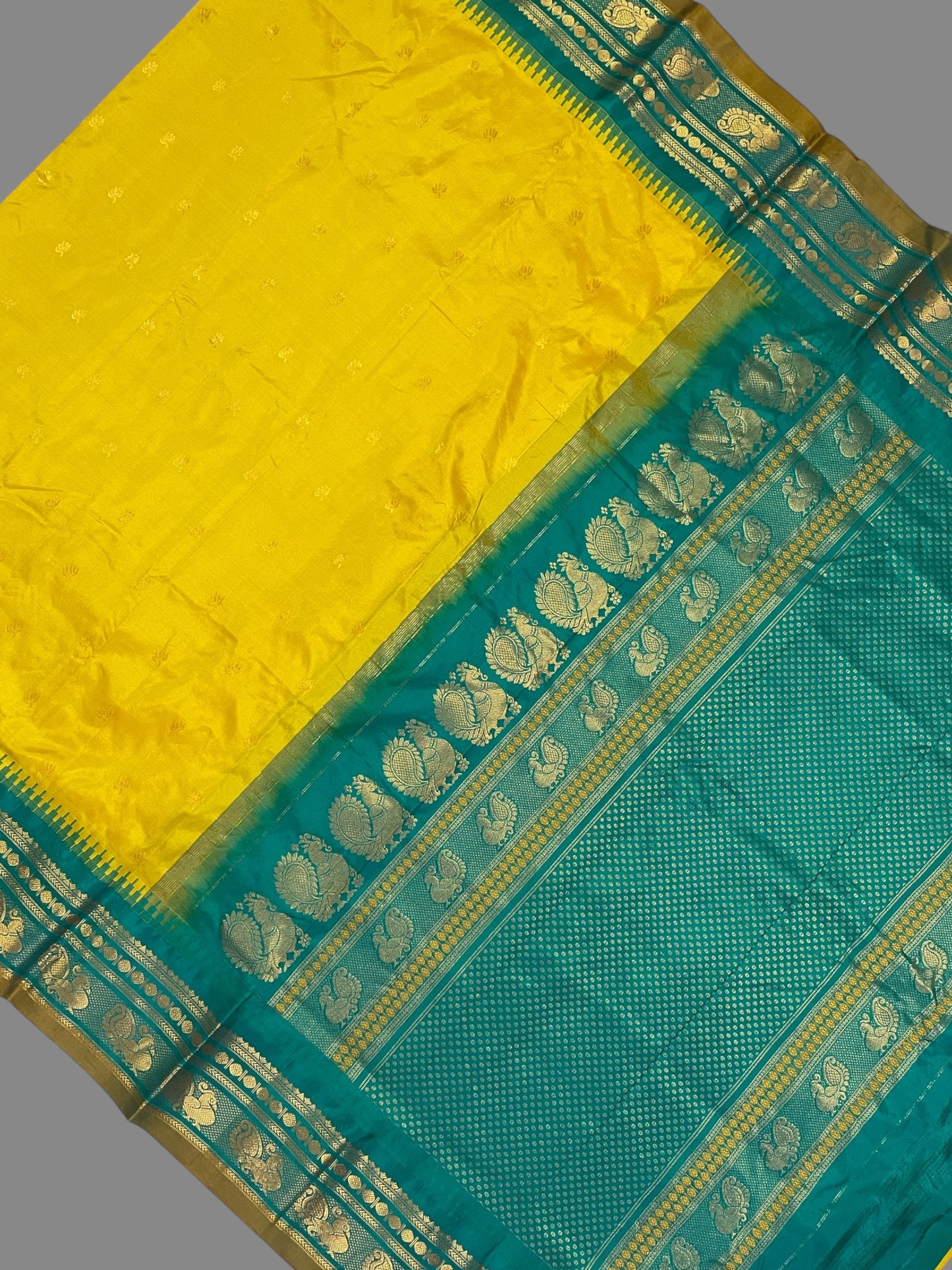 Mahalaxmi Border Canary Pure Silk Saree