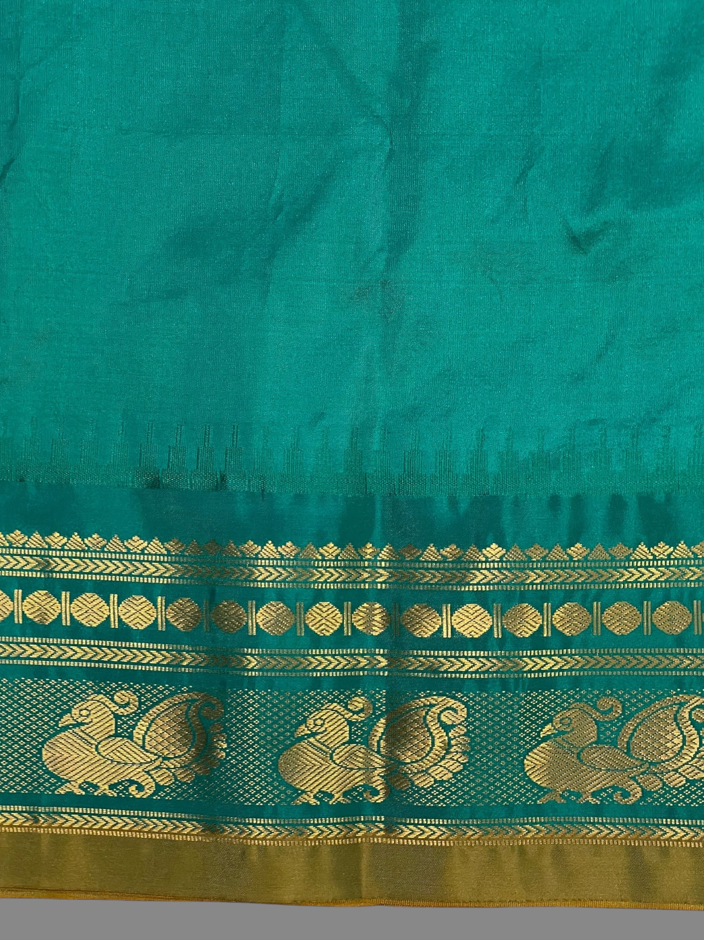 Mahalaxmi Border Canary Pure Silk Saree