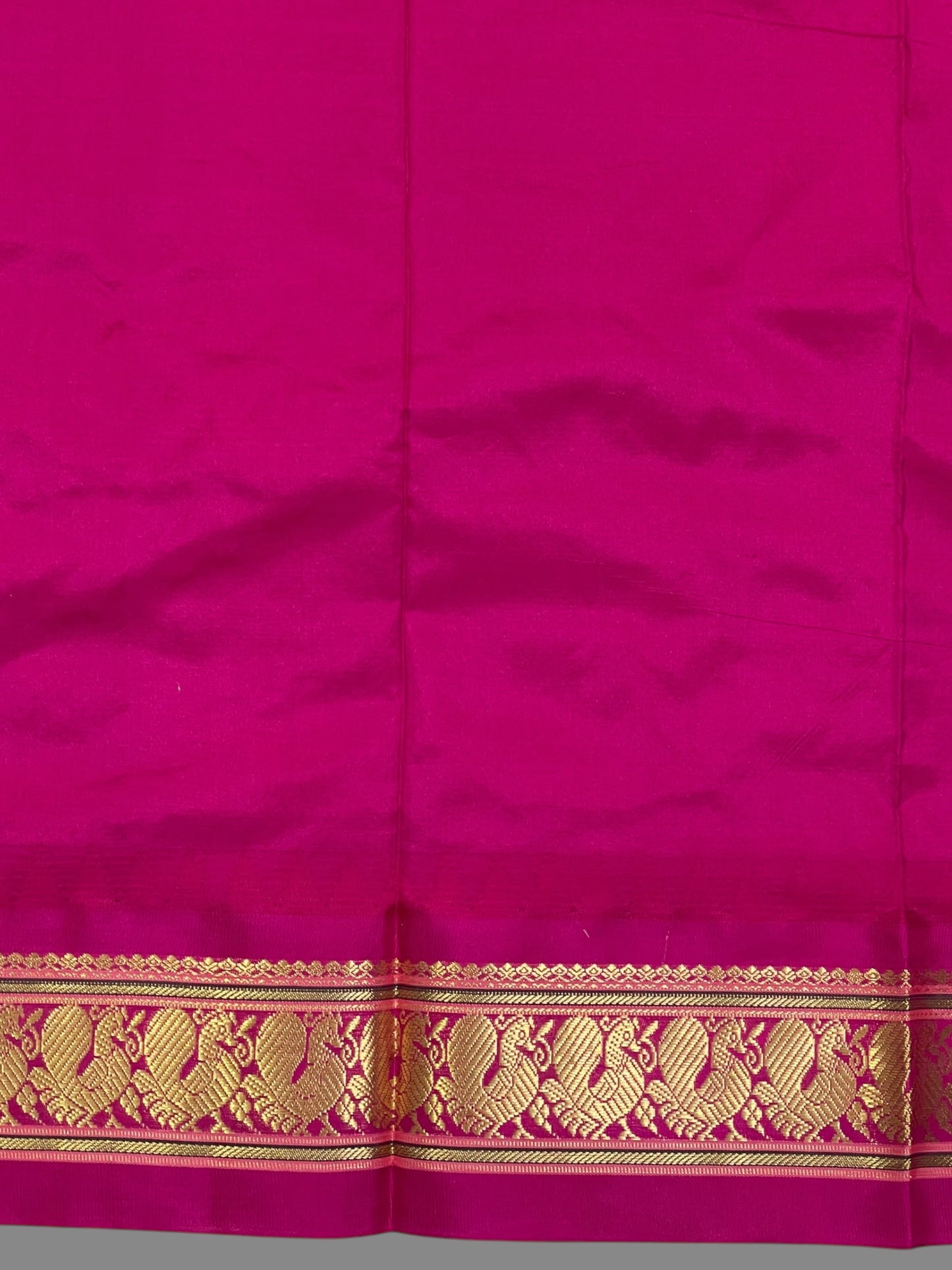 Humsa Border Cheeku Grey Pure Silk Saree