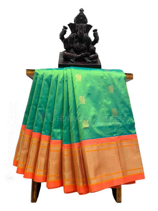 Kala Paithani Light Mint Green Silk Pure Sarees