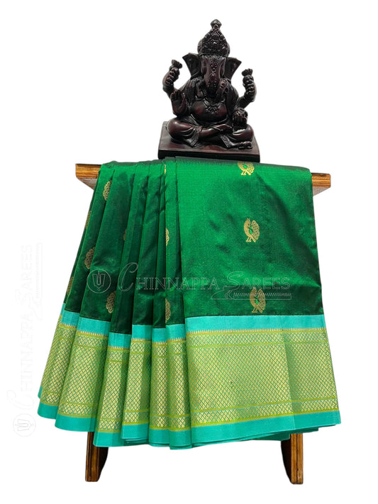 Kala Paithani Green 2 Pure Silk Saree