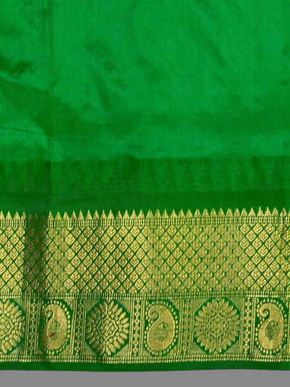 Kanchi Mango Border Red Silk Sarees