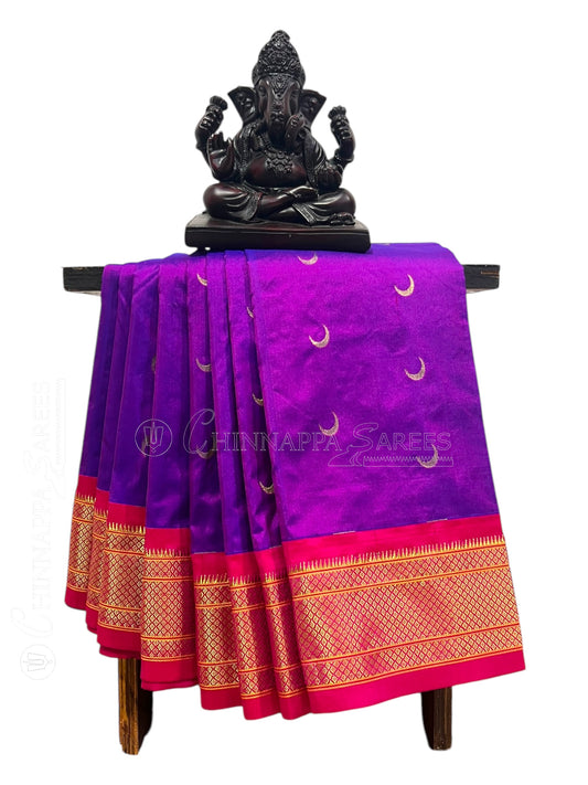 Paithani Magenta Pure Silk Saree