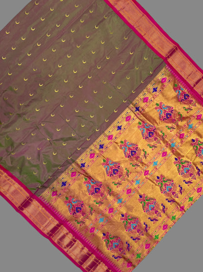 Paithani Cheeku Pure Silk Saree