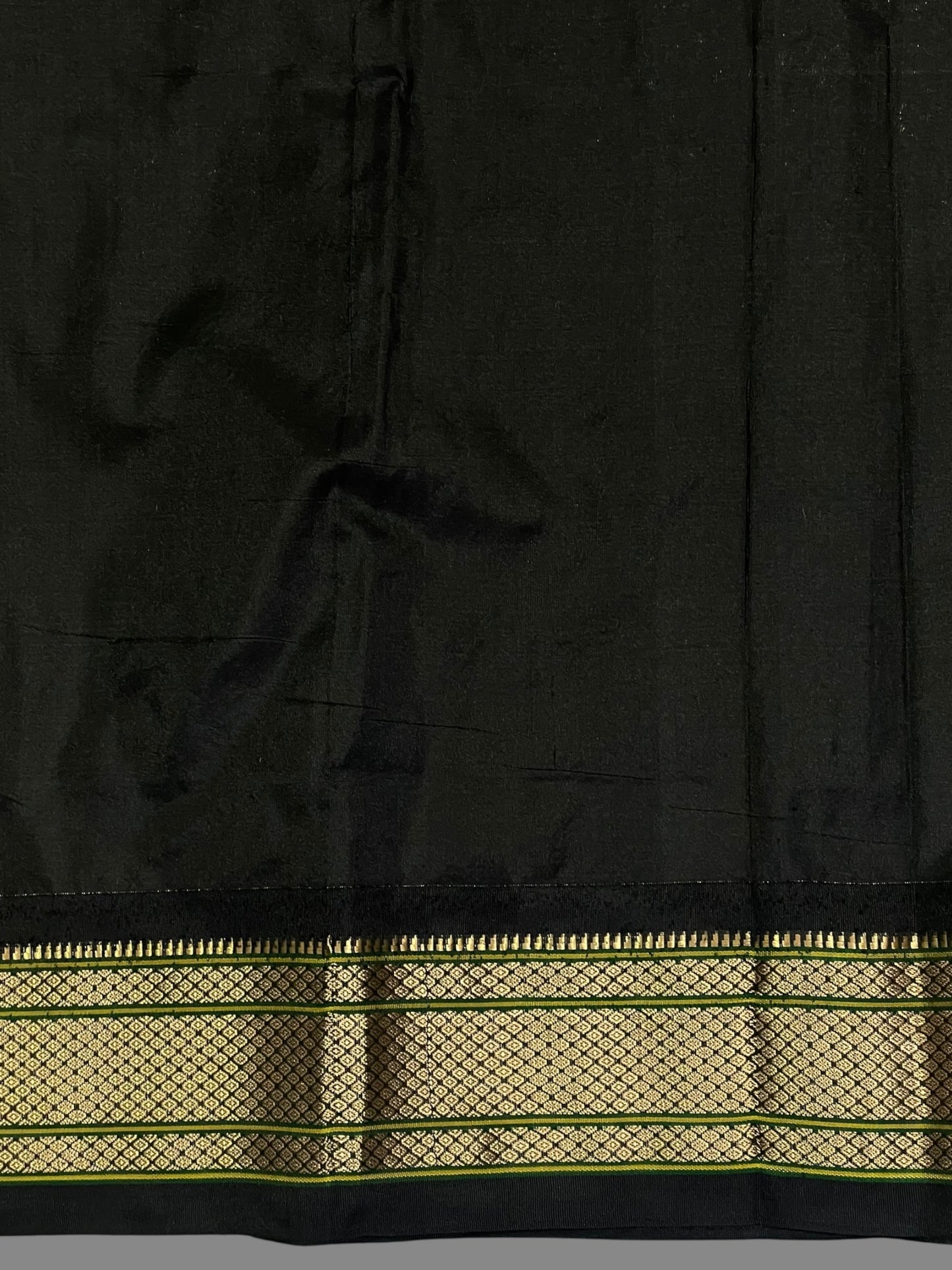Pure Paithani Dull Green Silk Saree