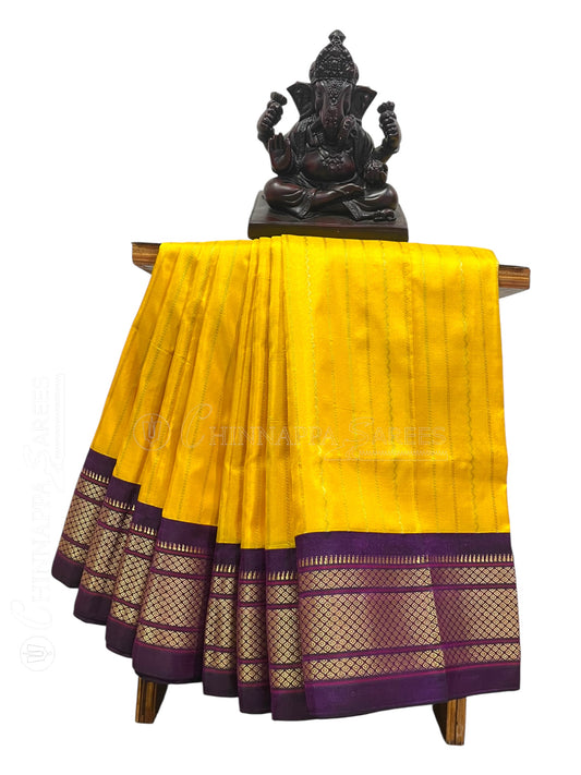 Pure Paithani Yellow Silk Saree