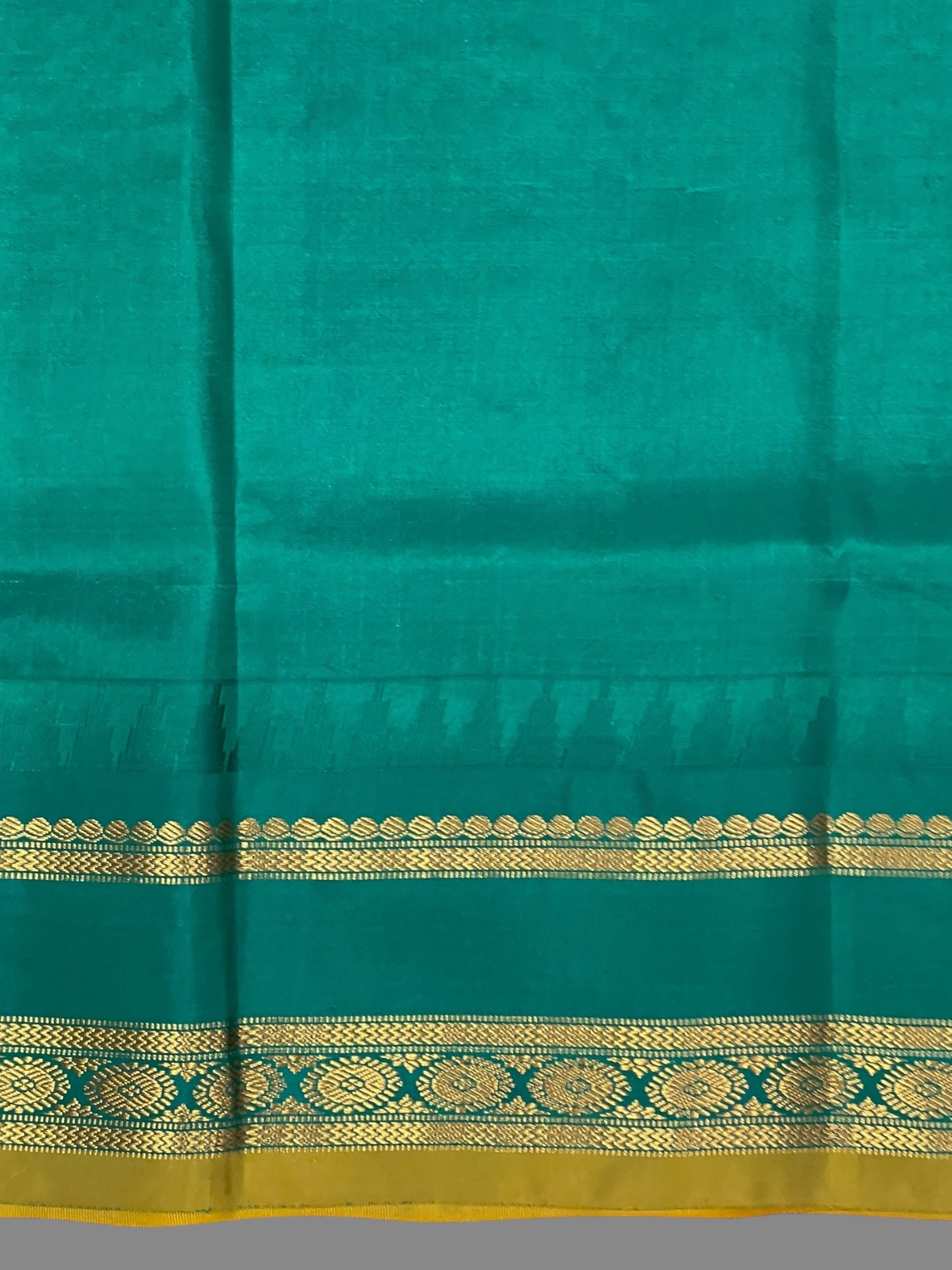 Gap Border Checks Peach Orange Pure Silk Saree