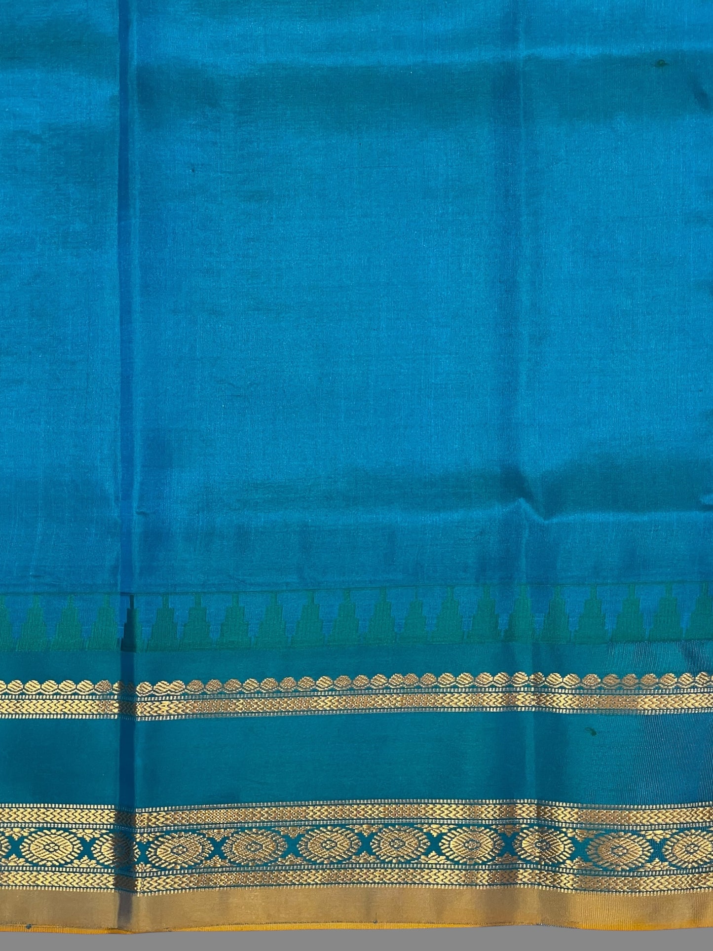 Gap Border Checks Brown Pure Silk Saree