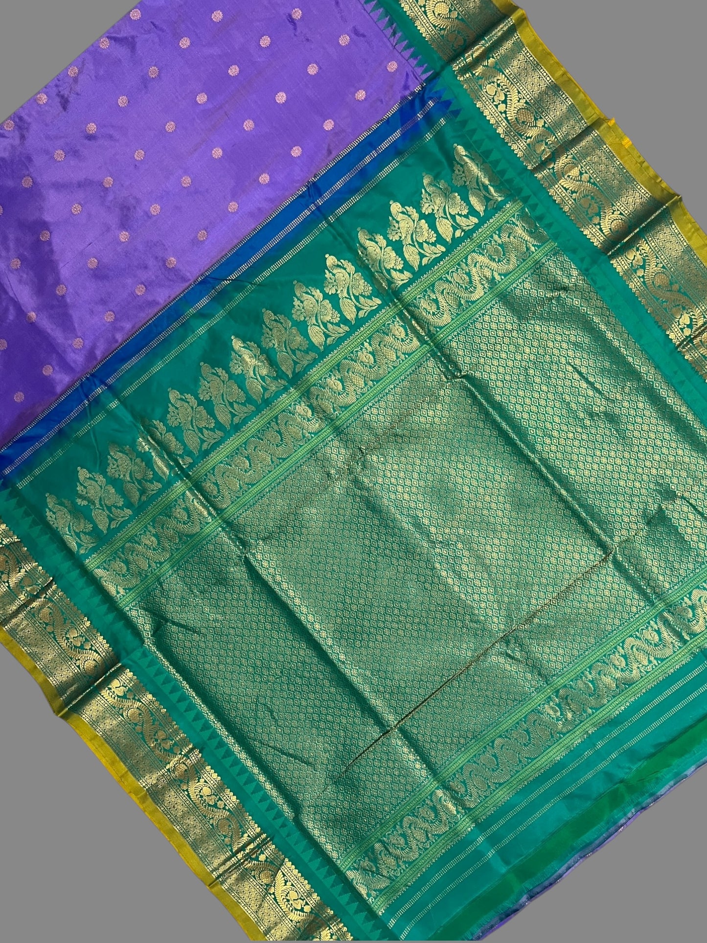 Shilpi  Border Violet Pure Silk Saree