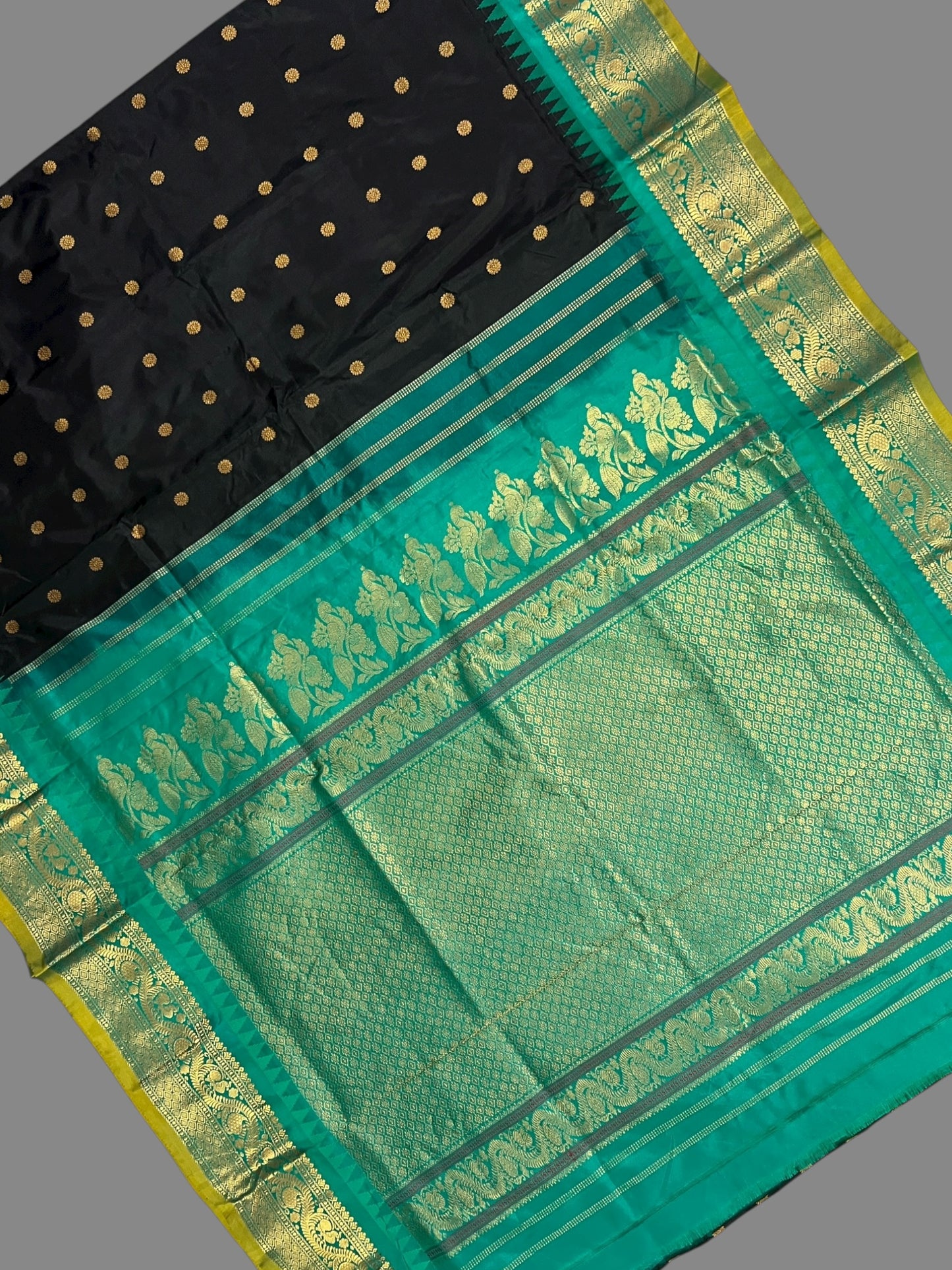 Shilpi Border Black Pure Silk Saree