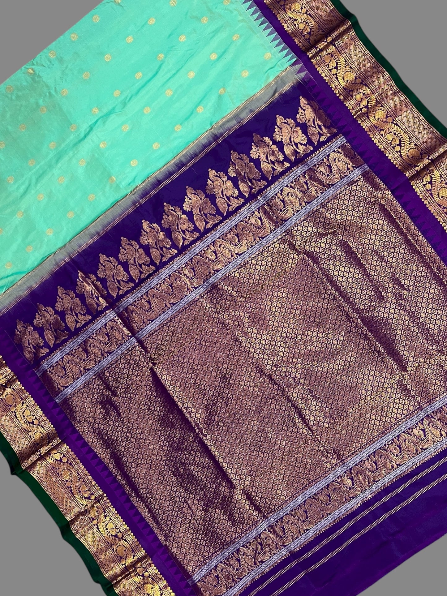 Shilpi  Border Light Pista Green Pure Silk Saree