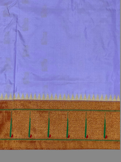 Single Muniya Border Lavender Silk Saree