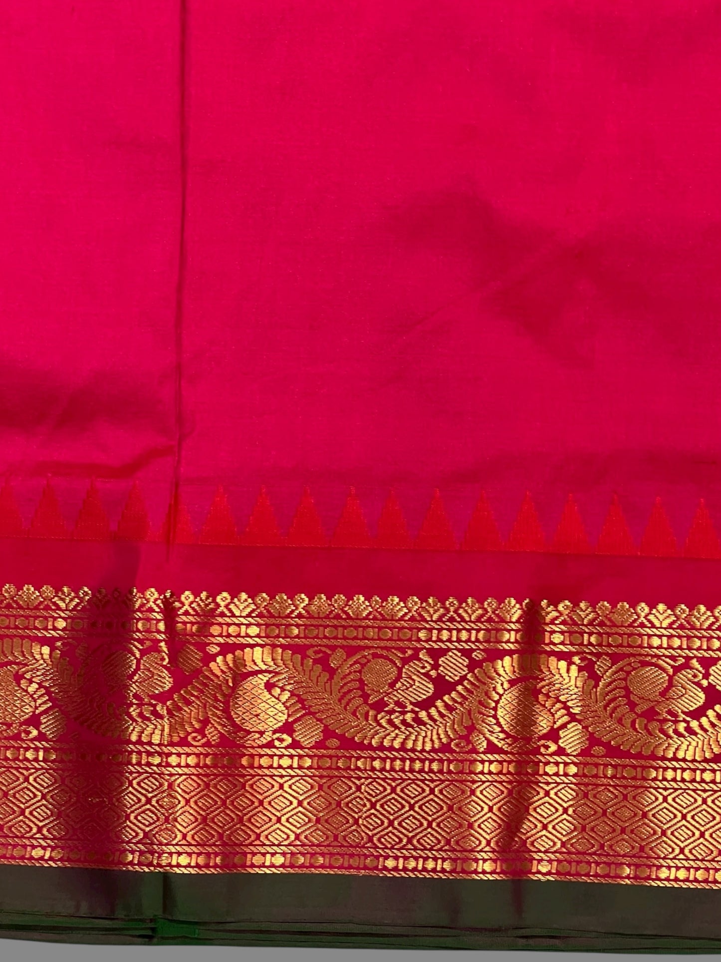 Shilpi  Border Light Orange Pure Silk Saree