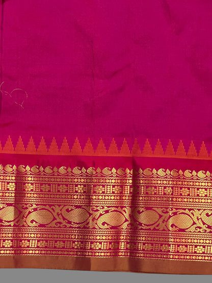 Bridal Big Checks Butta Blue Pure Silk Sarees