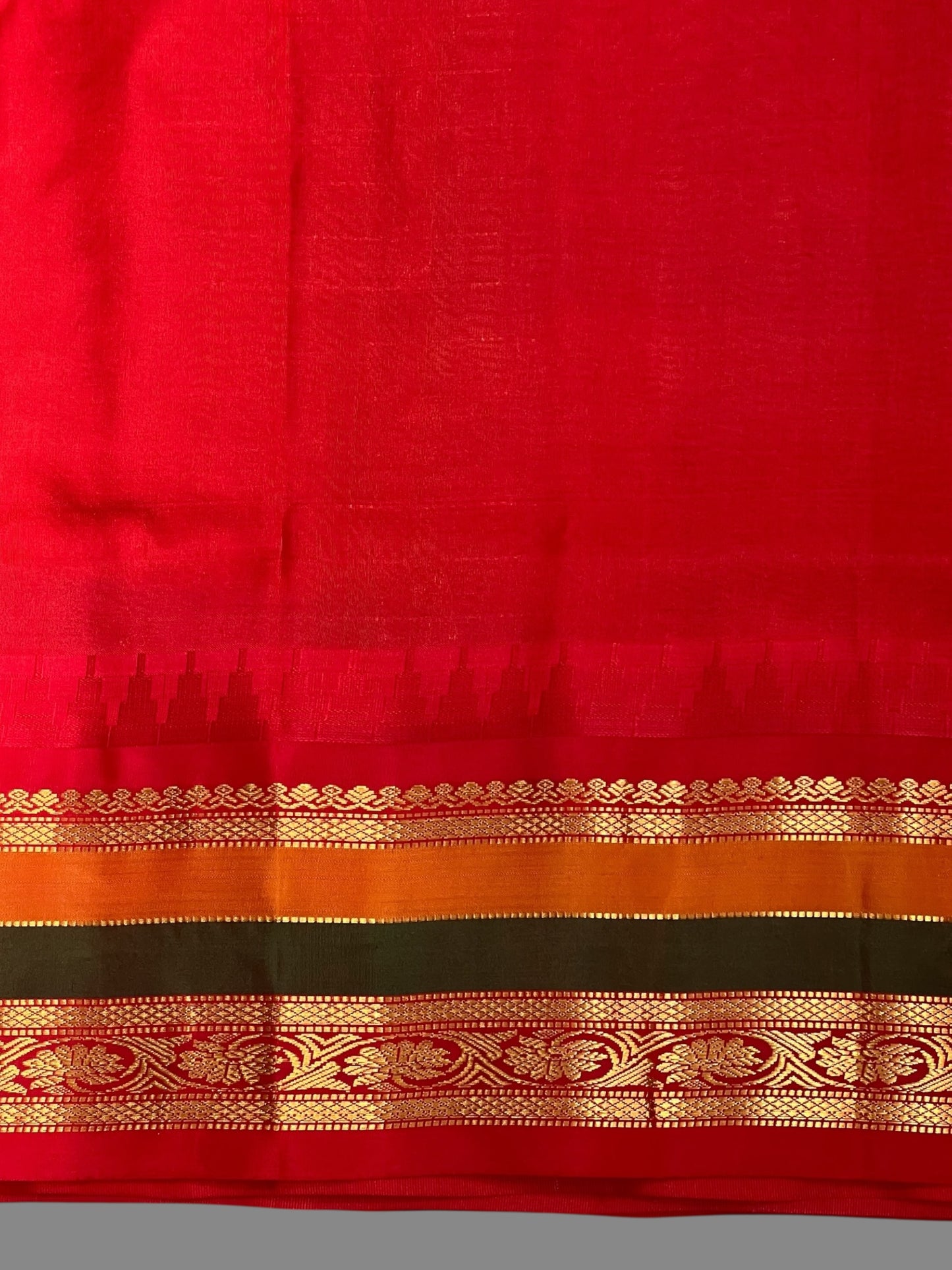 Gap Border Checks Light Sky Blue Pure Silk Saree