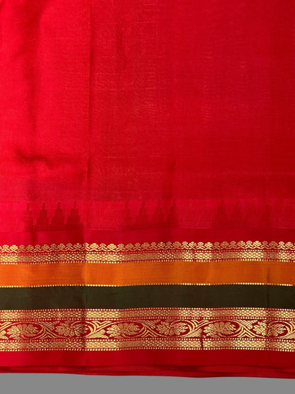 Gap Border Checks Light Sky Blue Pure Silk Saree