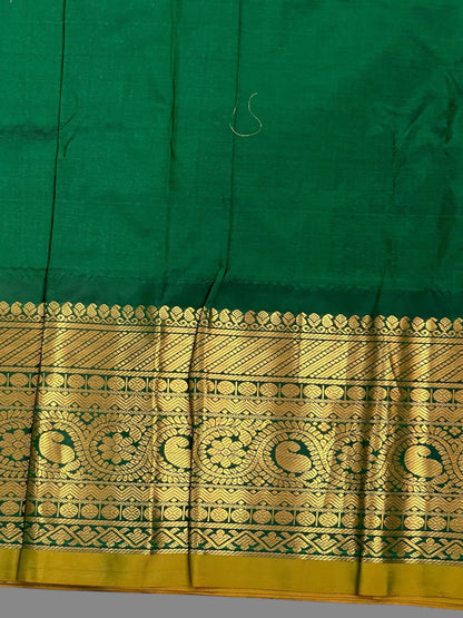 Gadwal Big Border Pink Pure Silk Sarees