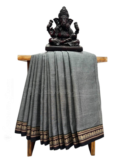 Narayanpet Grey Cotton Sarees CS510