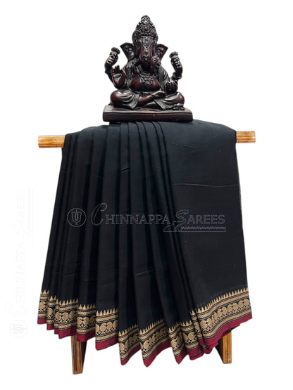 Narayanpet Black Cotton Sarees CS498