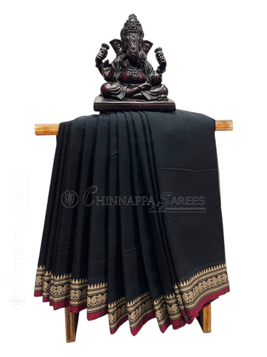 Narayanpet Black Cotton Sarees CS498