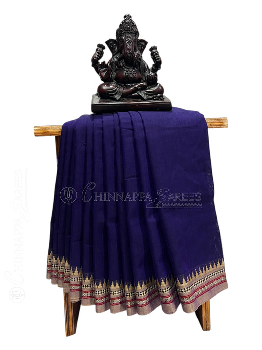 Narayanpet Purple Cotton Saree CS439
