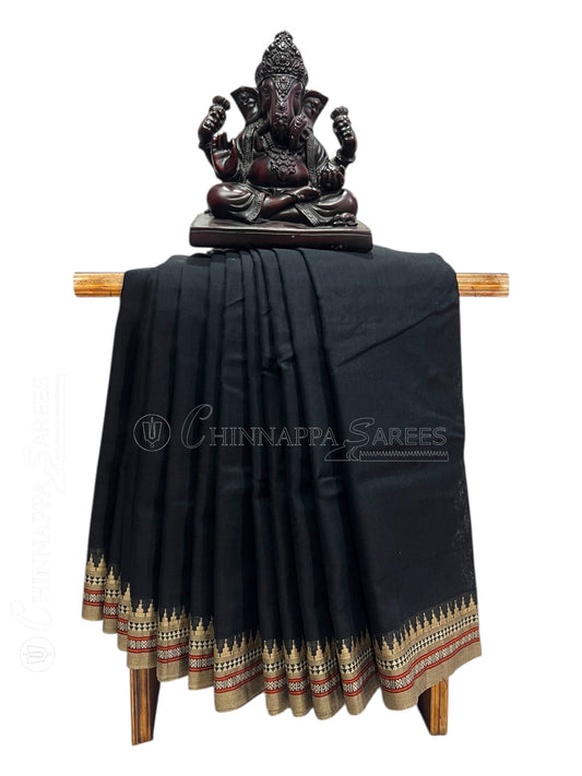 Narayanpet Black Cotton Saree CS441