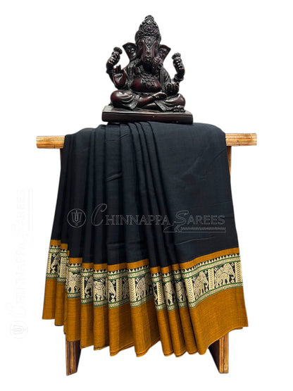 Narayanpet Black Cotton Sarees CS514