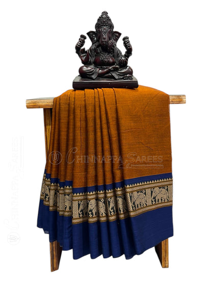 Narayanpet Rust  Cotton Sarees CS511