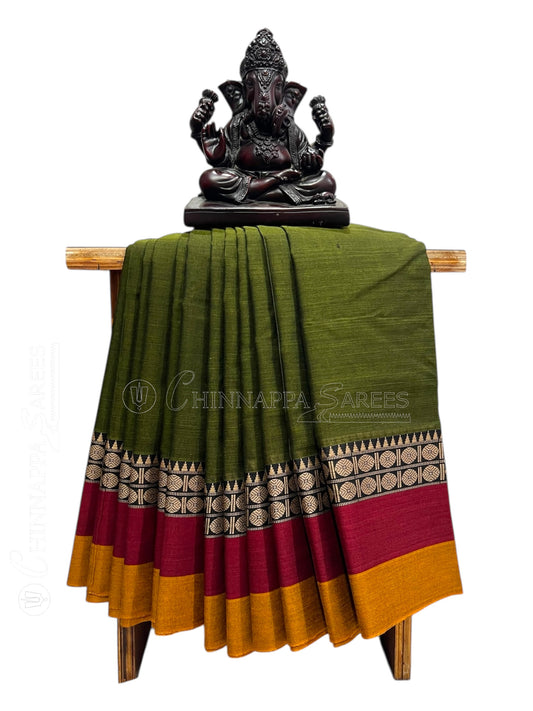 Narayanpet Green Cotton Sarees CS492