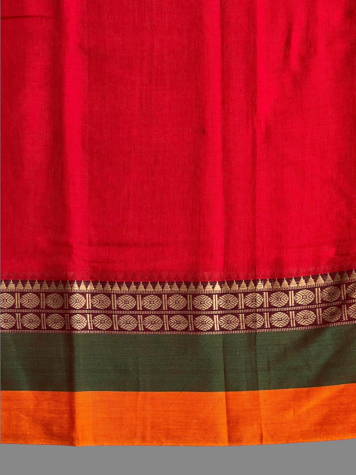 Narayanpet Red Cotton Sarees CS503