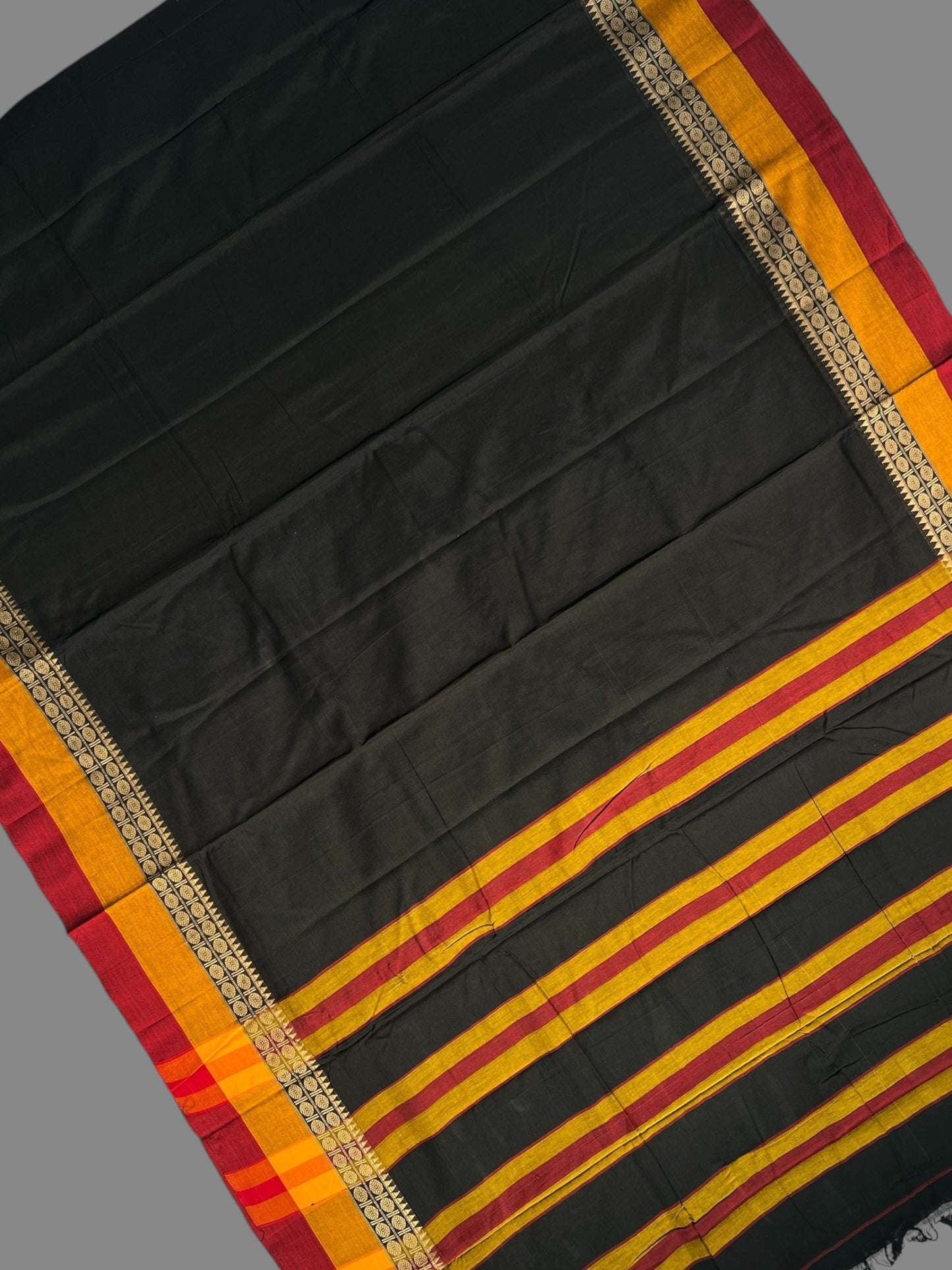 Narayanpet Black Cotton Sarees CS487