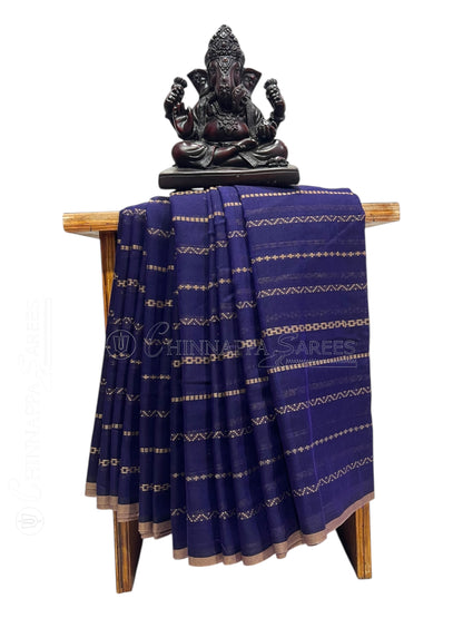 Narayanpet Purple Cotton Sarees CS485