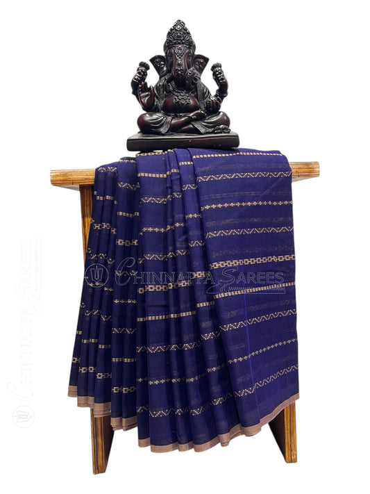 Narayanpet Purple Cotton Sarees CS485