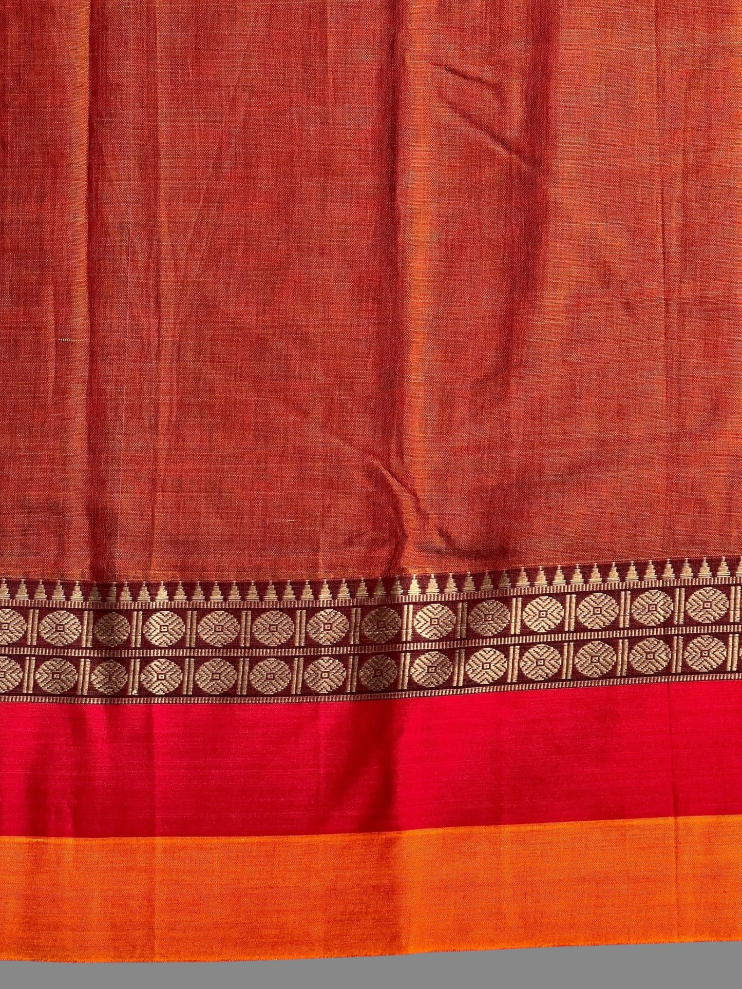 Narayanpet Rust Cotton Sarees CS499