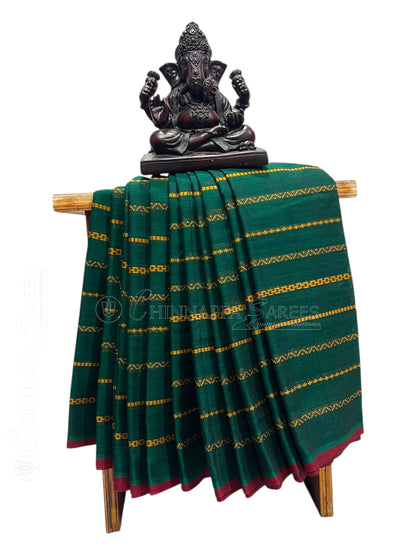 Narayanpet Green Cotton Sarees CS495