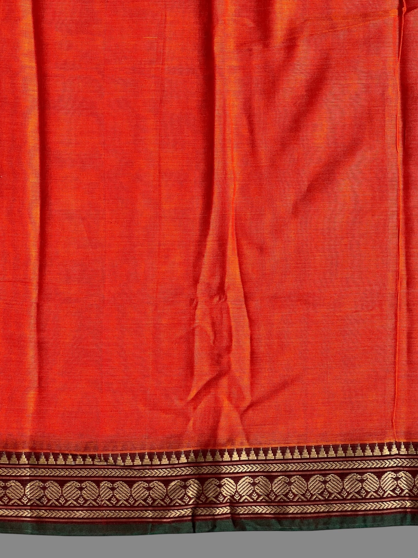 Narayanpet Orange Cotton Sarees CS509