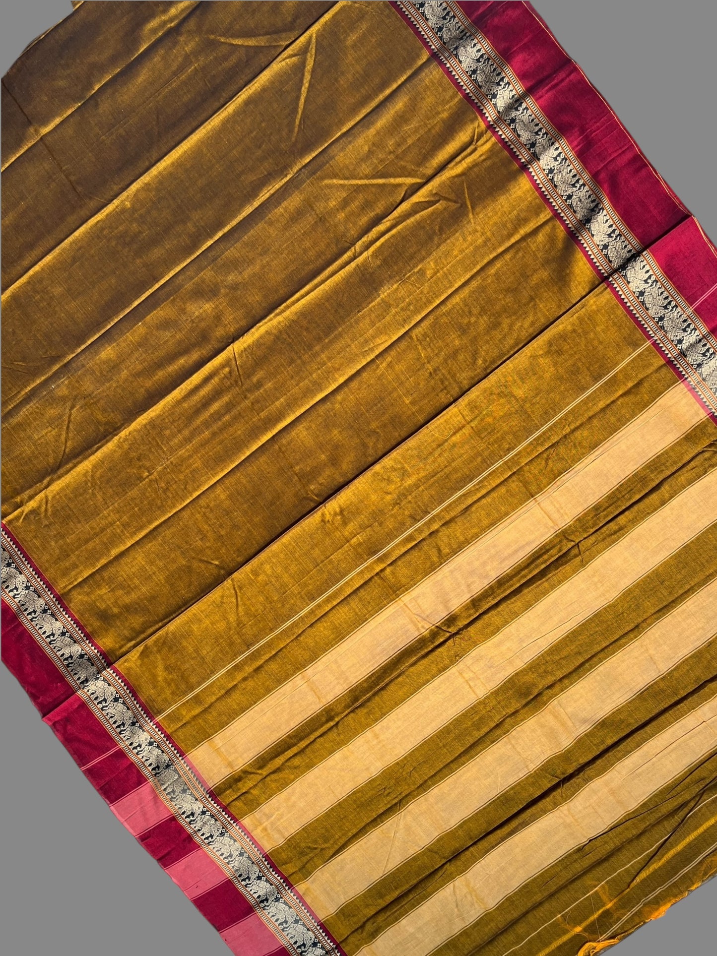 Narayanpet Rust Cotton Sarees CS513