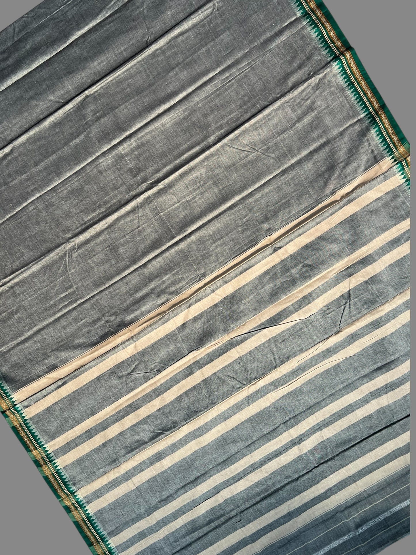 Narayanpet Grey Cotton Saree CS438