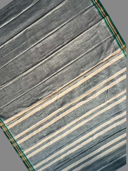Narayanpet Grey Cotton Saree CS438