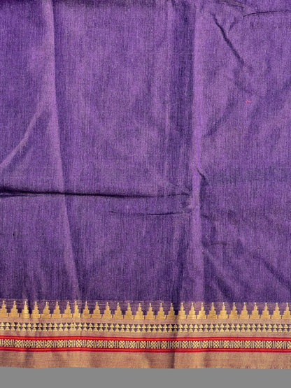 Narayanpet Purple Cotton Saree CS439