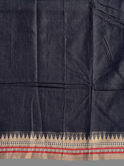 Narayanpet Black Cotton Saree CS441