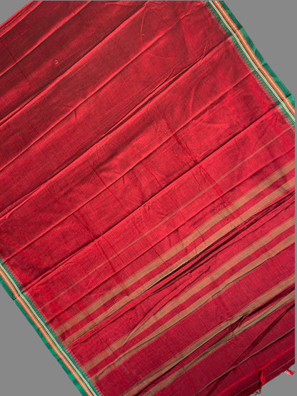 Narayanpet Brown Cotton Saree CS470