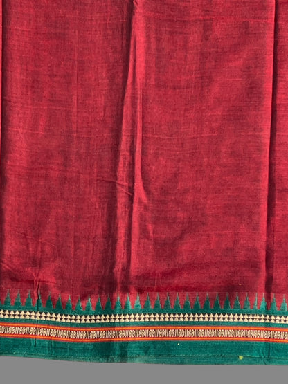 Narayanpet Brown Cotton Saree CS470