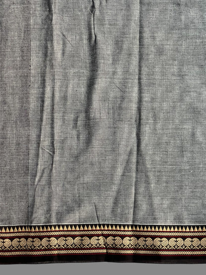 Narayanpet Grey Cotton Sarees CS510