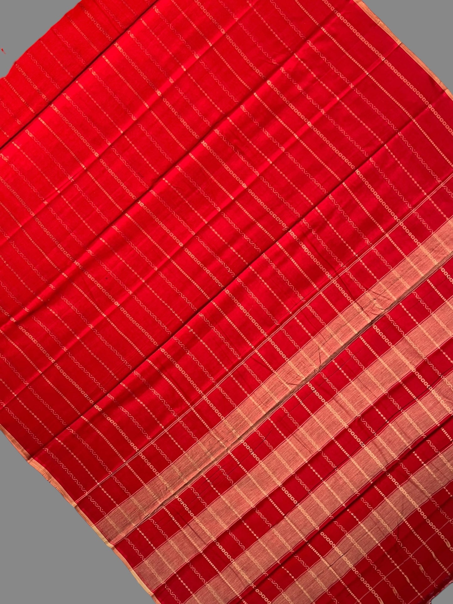 Narayanpet Red Cotton Sarees CS496