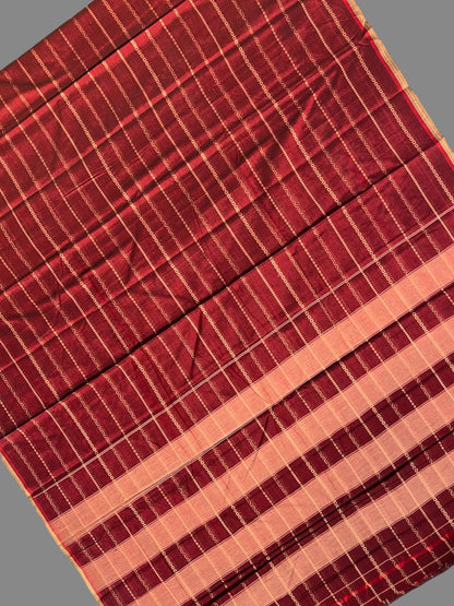 Narayanpet Brown Cotton Sarees CS508