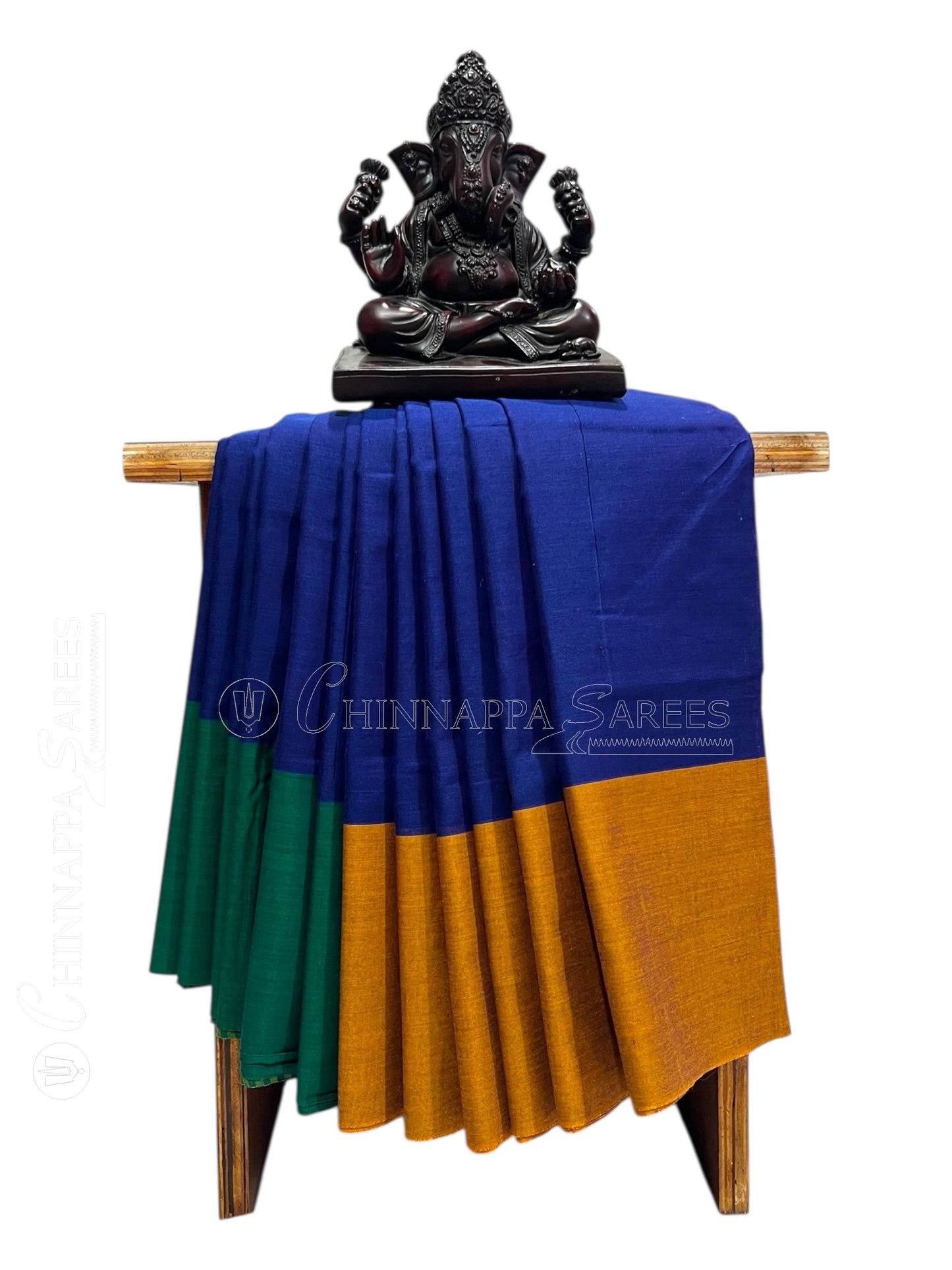 Narayanpet Navy Blue Cotton Sarer CS435