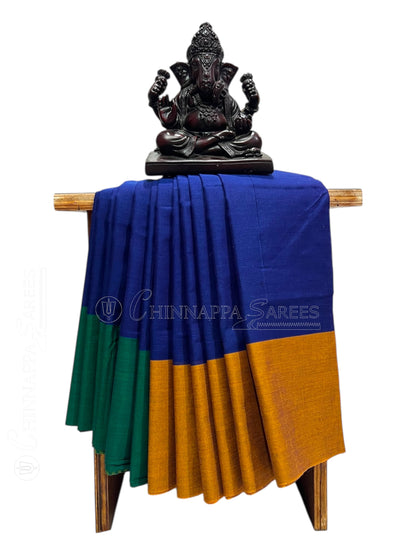 Narayanpet Navy Blue Cotton Sarer CS435